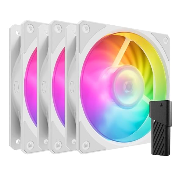 Mobius 120P ARGB White 3-Pack Fan Kit 120粍 ARGB気違い 3個 + 人工知能学 Mini LED制御装置属する マイコン入れもの気違い仕掛ける 白いこと MFZ-M2DW-243P2-R1 FN2327