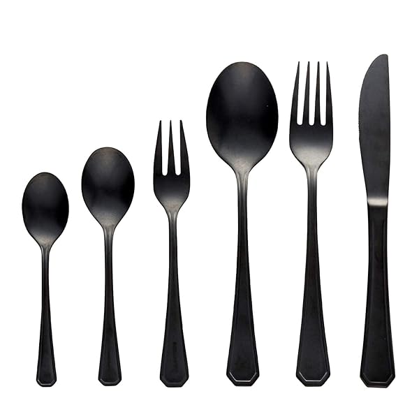 Sola オスロ カトラリー 6点セット PVD ブラック画像