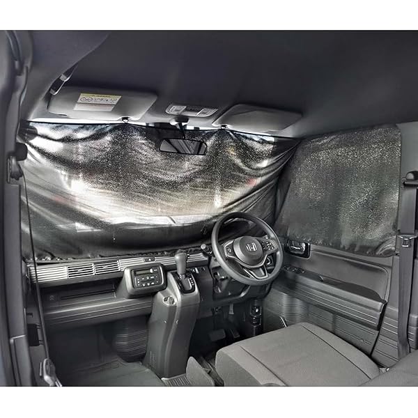 車中泊 車中泊カーテン 車種専用 UVカット M4-68N-VAN ブラック 7911-66BK|サイクルコネクション店