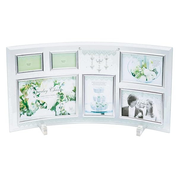 FOR WEDDING GIFT ジュエリーチャームガラスフォトフレーム 6ウィンドー GF-05051