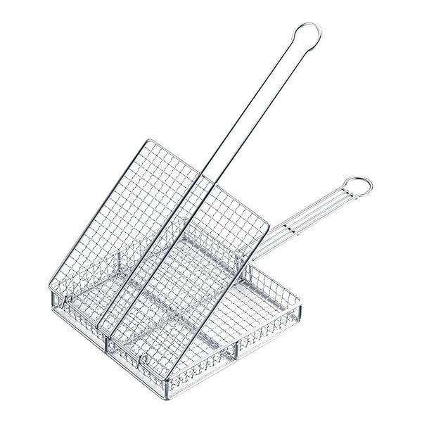 TKG 焼き網蓋つき 全長510mm 間口×奥行×高さ(mm)270×270×55 とり肉などこんがり美味しく焼ける フチ付きで食材がこぼれにくい キャンプやアウトドアに便利 業務用 DYK7801