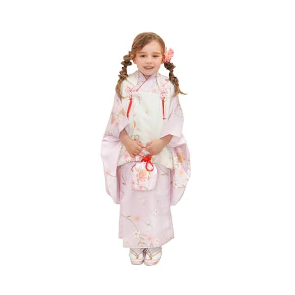 [キョウエツ] 七五三 3歳 お召しもの 仕掛ける 御姉さん くすみ (2.淡紫の夜桜)