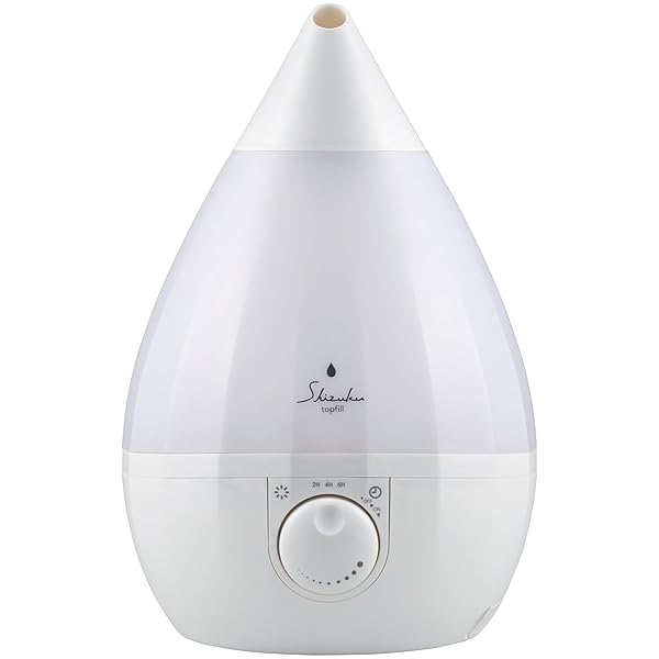 加湿器 超音波式加湿器 SHIZUKU topfill 蓋水式 大電気容量貯蔵タンク 4.0L 馨り相応う LEDともし火付き添い人