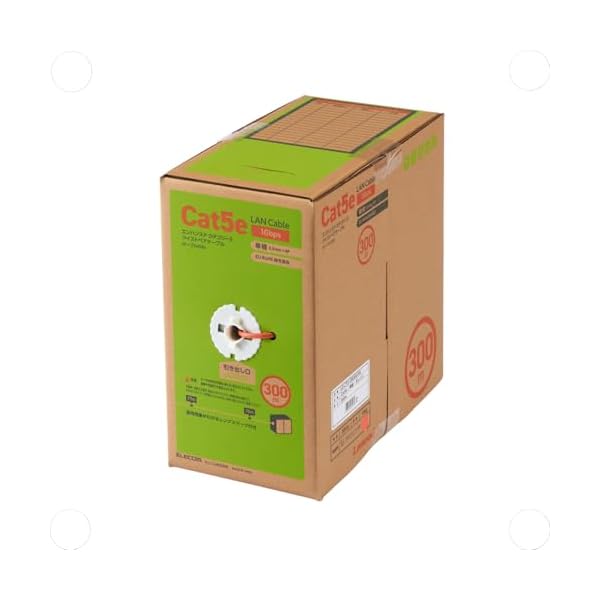 ローカルエリアネットワーク有線テレビ 300m 自作用 RoHS申し付ける相応う CAT5e オレンジ色 LD-CT2/DR300/RS