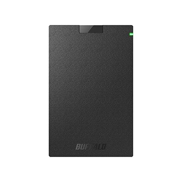 BUFFALO USB3.2(Gen1)相応う携帯型HDD Type-C有線テレビ付 1結核症 黒いこと 固定ディスク-PGAC1U3-BA