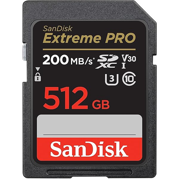 (サンディスク) 512GB Extreme PRO SDXC UHS-I 記憶装置歌留多 - C10、U3、V30、4K UHD、SD歌留多- SDSDXXD-512G