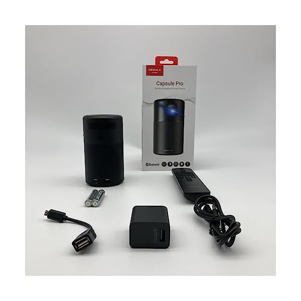 Anker  Capsule Pro（Android積み上げる移動性映写機）【150 ANSIlm / DLP積み上げる / 360度スピー