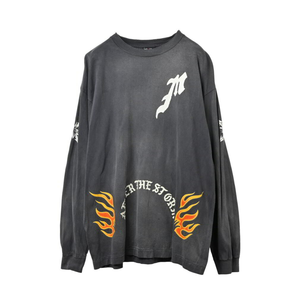 SAINT MICHAEL セントマイケル CANDLE ロゴ 長袖 Tシャツ SAINT Mxxxxxx 【セント マイケル】 LS TEE/CANDLE/BLACK (SM