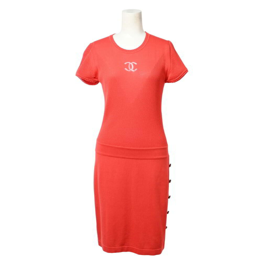楽天市場】CHANEL シャネル ココマーク 半袖 ニット ワンピース