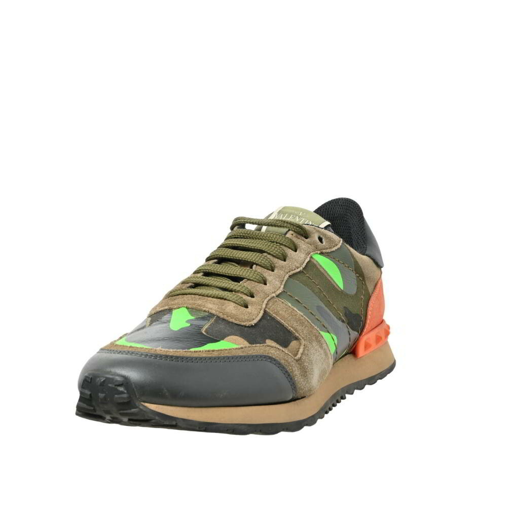 VALENTINO 間鴨フラ 鍵を掛ける伝令 スニーカー 40 カーキ ヴァレンティノ 【中古】