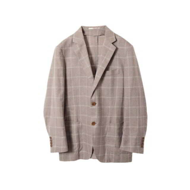 未使用級✨ロロピアーナ テーラードジャケット カシミヤ素材 グレンチェック トゥモローランド TOMORROWLAND PILGRIM Loro Piana Silk Air 21AW