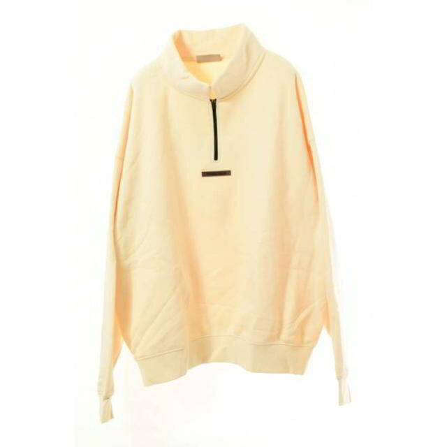 Fear of God ESSENTIALS ハーフジップ ティーシャツ 流汗 XL 象牙色 フィアオブゴッド 【中古】