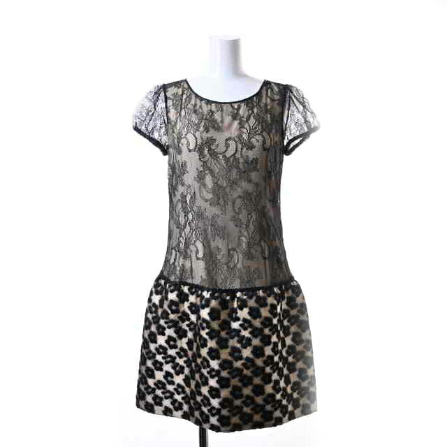 RED VALENTINO レース切替ドレスワンピース 38 ブラック レッドヴァレンティノ 【中古】｜CYCLE HEARTS店