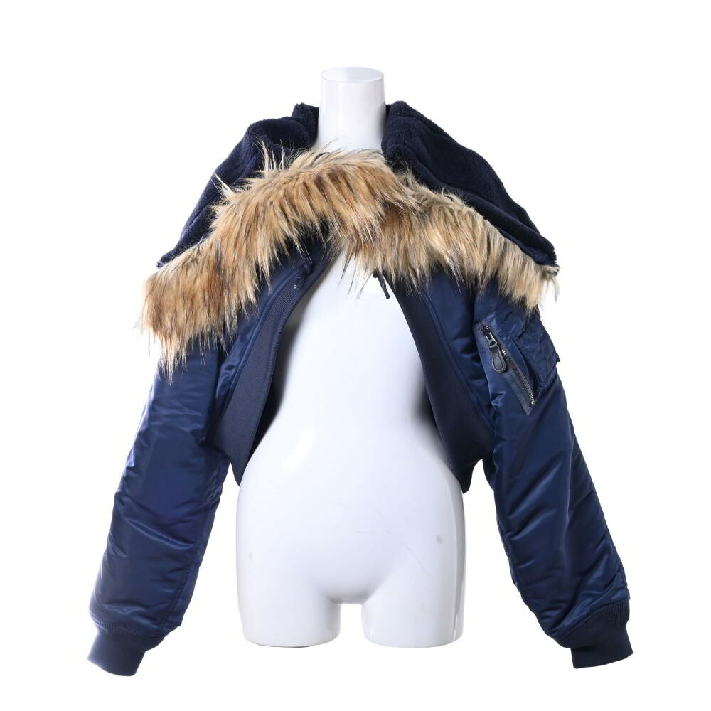 HYKE TYPE N-2 BOLERO エコファー ブルゾン S ネイビー ハイク 【中古】|CYCLE HEARTS店