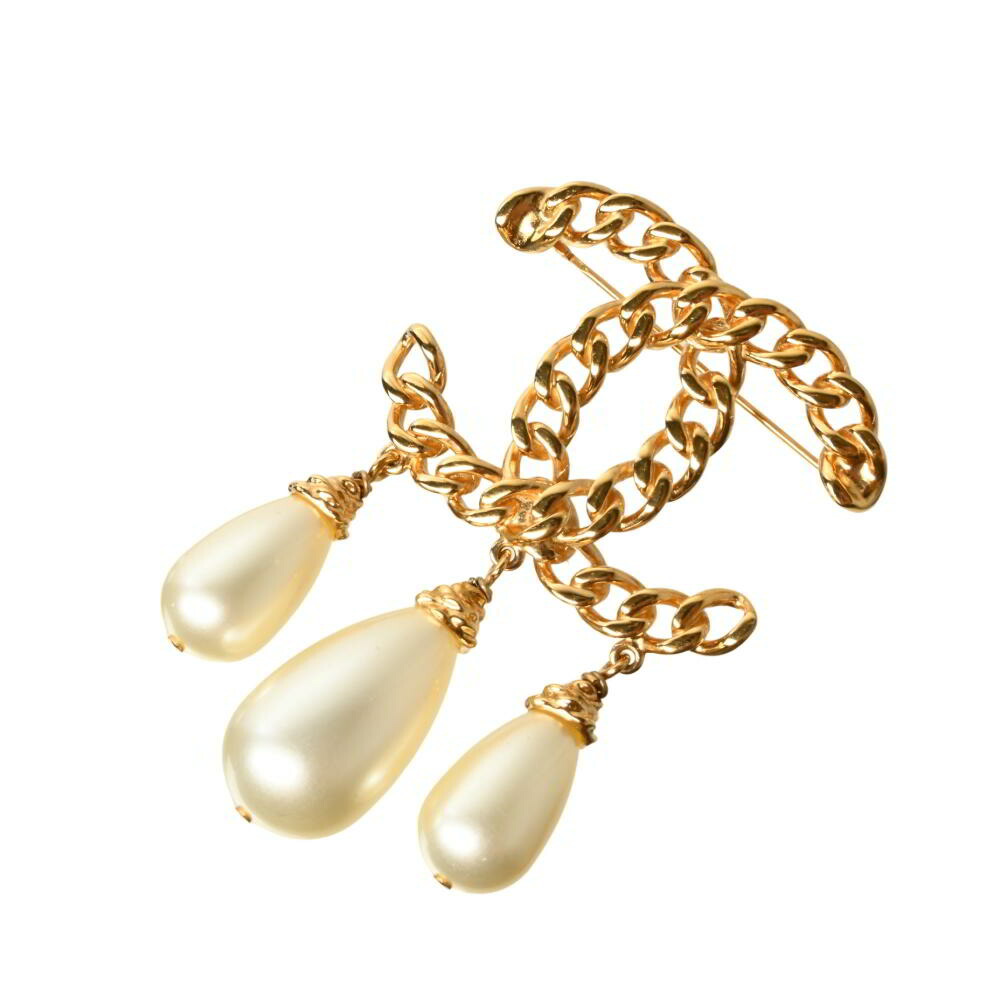 楽天市場】CHANEL【シャネル】ココマーク ブローチ パール ゴールド