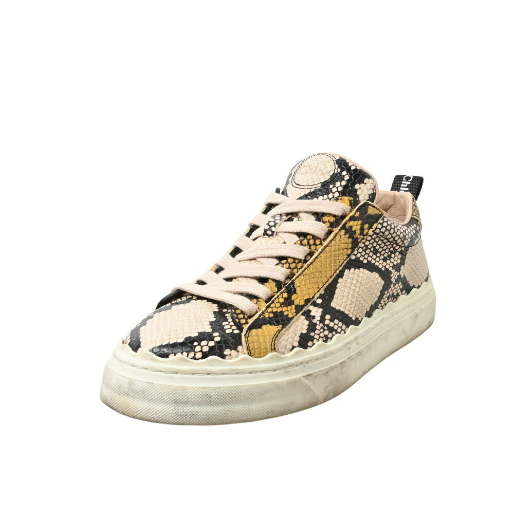 Chloe パイソン型押し ローカット スニーカー 37 イエロー クロエ 【中古】｜CYCLE HEARTS店