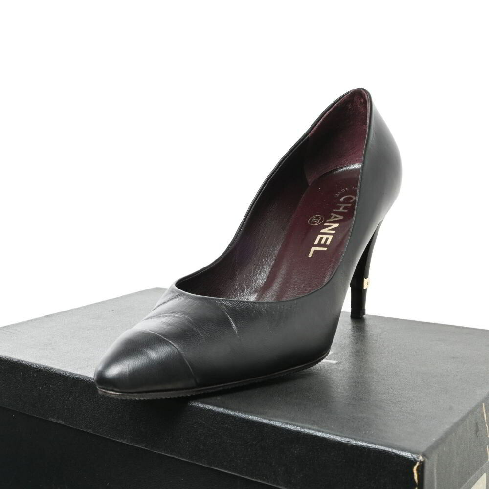 楽天市場】CHANEL シャネル パンプス レザー パテントレザー ブラック