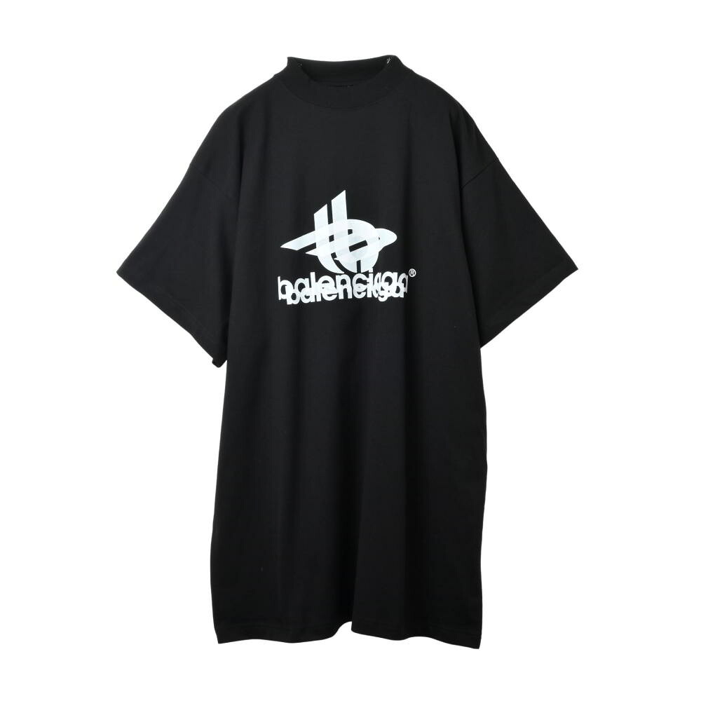 BALENCIAGA 23AW コットン ロゴ プリント レイヤード カットソー 1 ブラック バレンシアガ 【中古】｜CYCLE HEARTS店