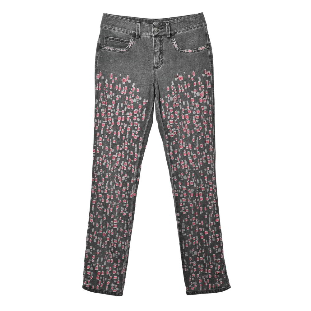 楽天市場】CHANEL シャネル ココステッチ ツイードラインデニムパンツ