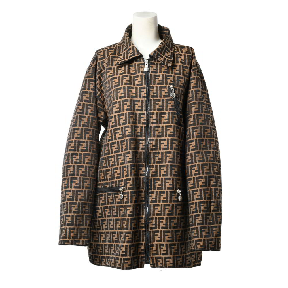 FENDI ダッフルコート　コート　ジャケット　ブルゾン 楽天市場】【中古】 FENDI （フェンディ） ズッカ柄 リバーシブル