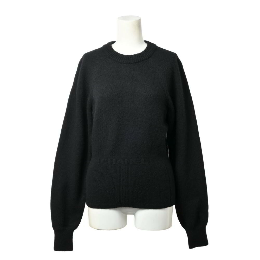 シャネル ココマーク ロゴボタン ネック 長袖ニット 48 P33272K シャネル ココマーク ロゴボタン ネック 長袖ニット 48 P33272K
