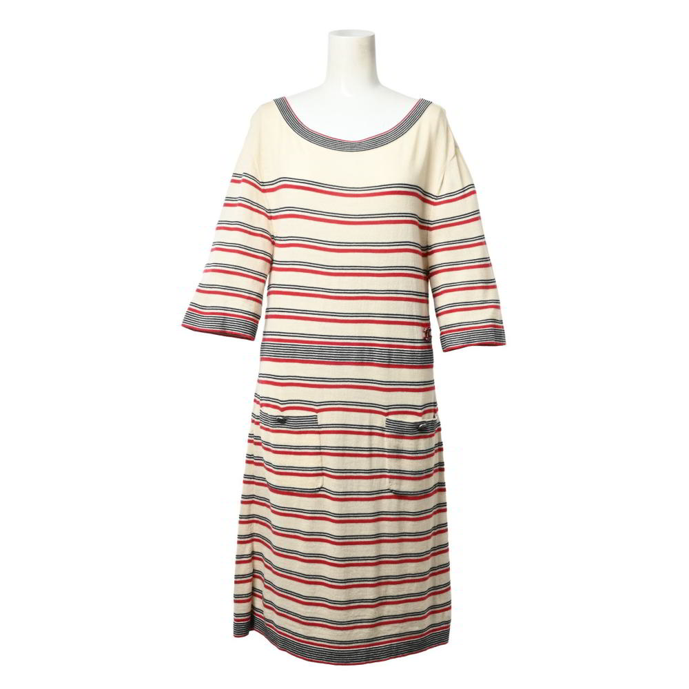 楽天市場】CHANEL シャネル ココマーク 半袖 ニット ワンピース ウール