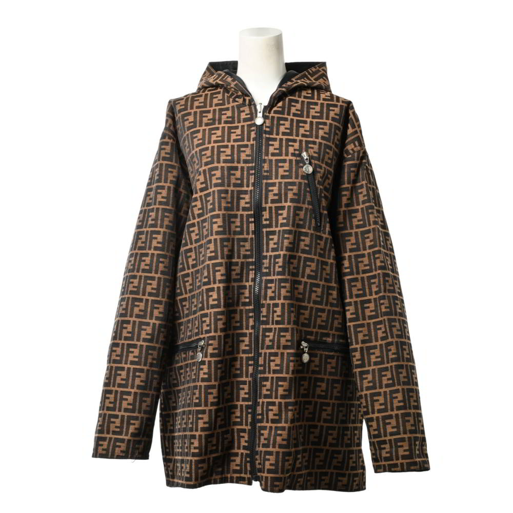 FENDI フェンディリバーシブル ジャケット ブルゾン コート 楽天市場】【中古】 FENDI （フェンディ） ズッカ柄 リバーシブル