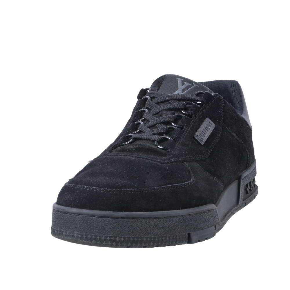 LOUIS VUITTON TRANAIRS UNIFROMS スエードクロス スニーカー 6 黒いこと ルイヴィトン 【中古】