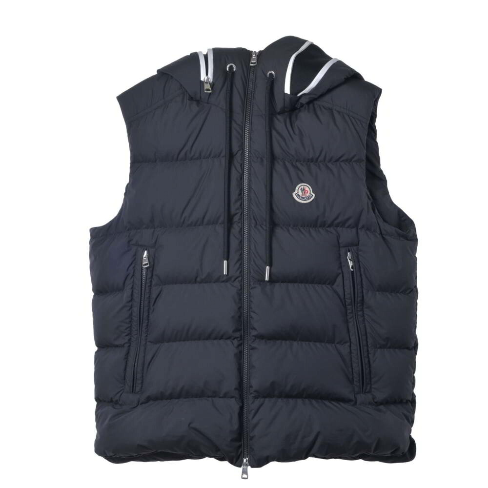 MONCLER CARDAMINE ロゴフード ダウンベスト 3 ブラック モンクレール 【中古】｜CYCLE HEARTS店