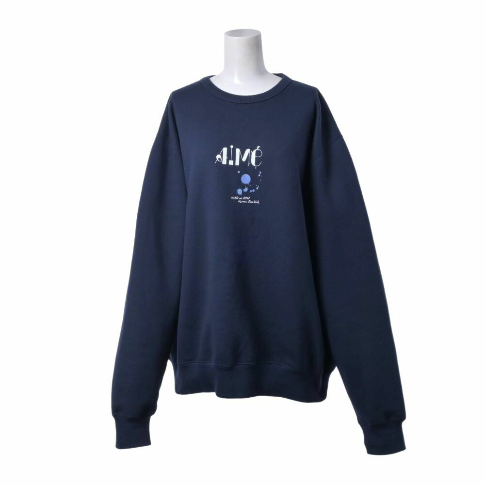 AIME LEON DORE ロゴタイプ刷り上げる オーバースウェット XL 米国海軍 エメレオンドレ 【中古】