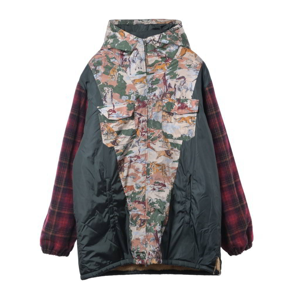 GUCCI 585394 フィーラインプリント ナイロン ジップ ジャケット 48 カーキ グッチ 【中古】｜CYCLE HEARTS店