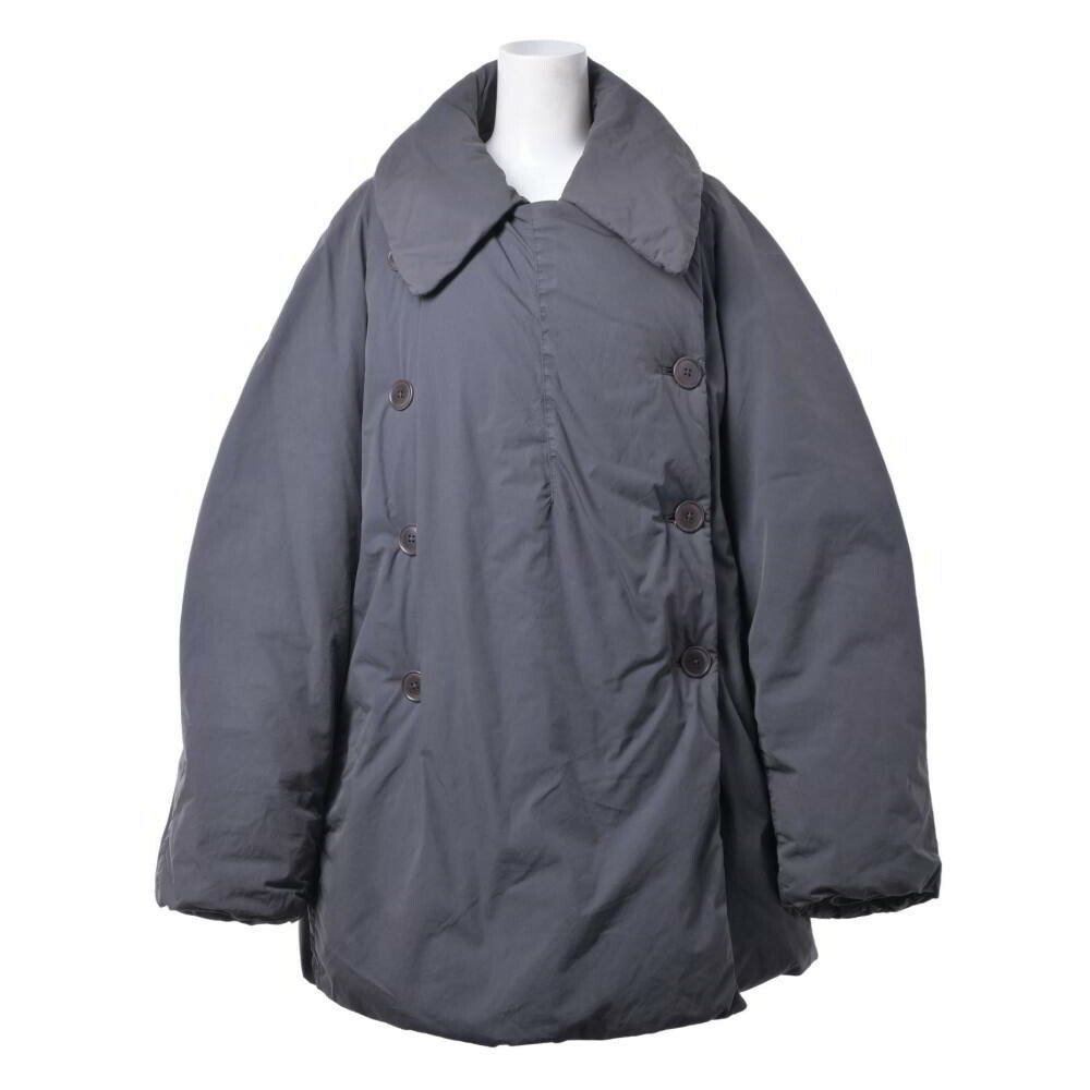 LEMAIRE ルーマニア製 パッ毛革 ダブル 上衣 36 薄墨色 ルメール 【中古】