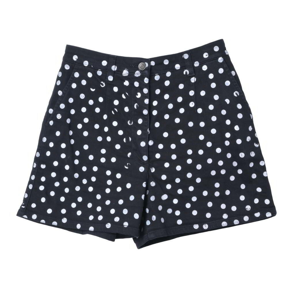 DOLCE&GABBANA ドット柄 デニム ショート パンツ 38 ブラック ドルチェアンドガッバーナ 【中古】｜CYCLE HEARTS店 13,098円