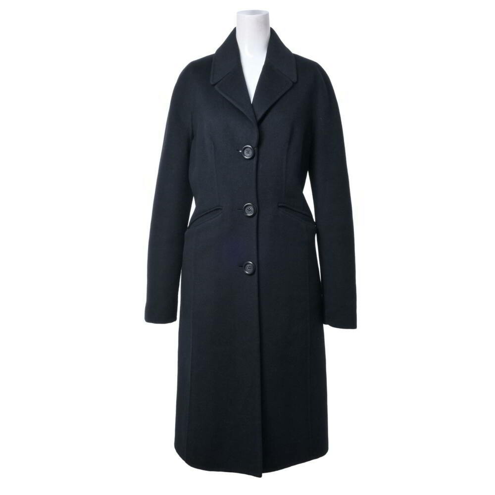 CELINE ヴィンテージ オリラグ 羊毛 カシゴラ ロング 厚地の外套 38 黒いこと セリーヌ 【中古】