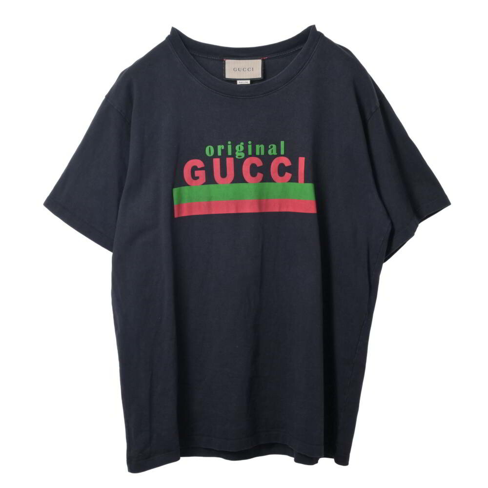 GUCCI 綿織物 刷り上げる プルオーバー L 黒いこと グッチ 【中古】