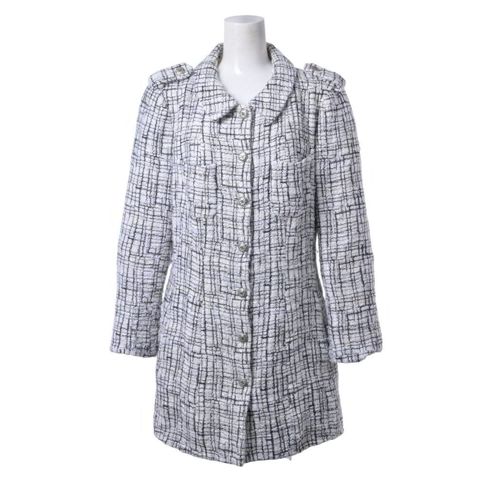 CHANEL 06C P27795V17631 ツイード ロングジャケット ココマークボタン9個付き 42 ホワイト シャネル 【中古】|CYCLE HEARTS店