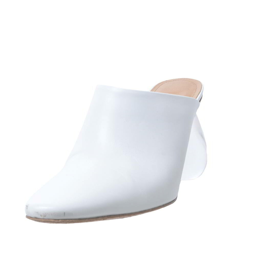 LOEWE 562201 リップド レザー サンダル 37 ホワイト ロエベ 【中古】|CYCLE HEARTS店