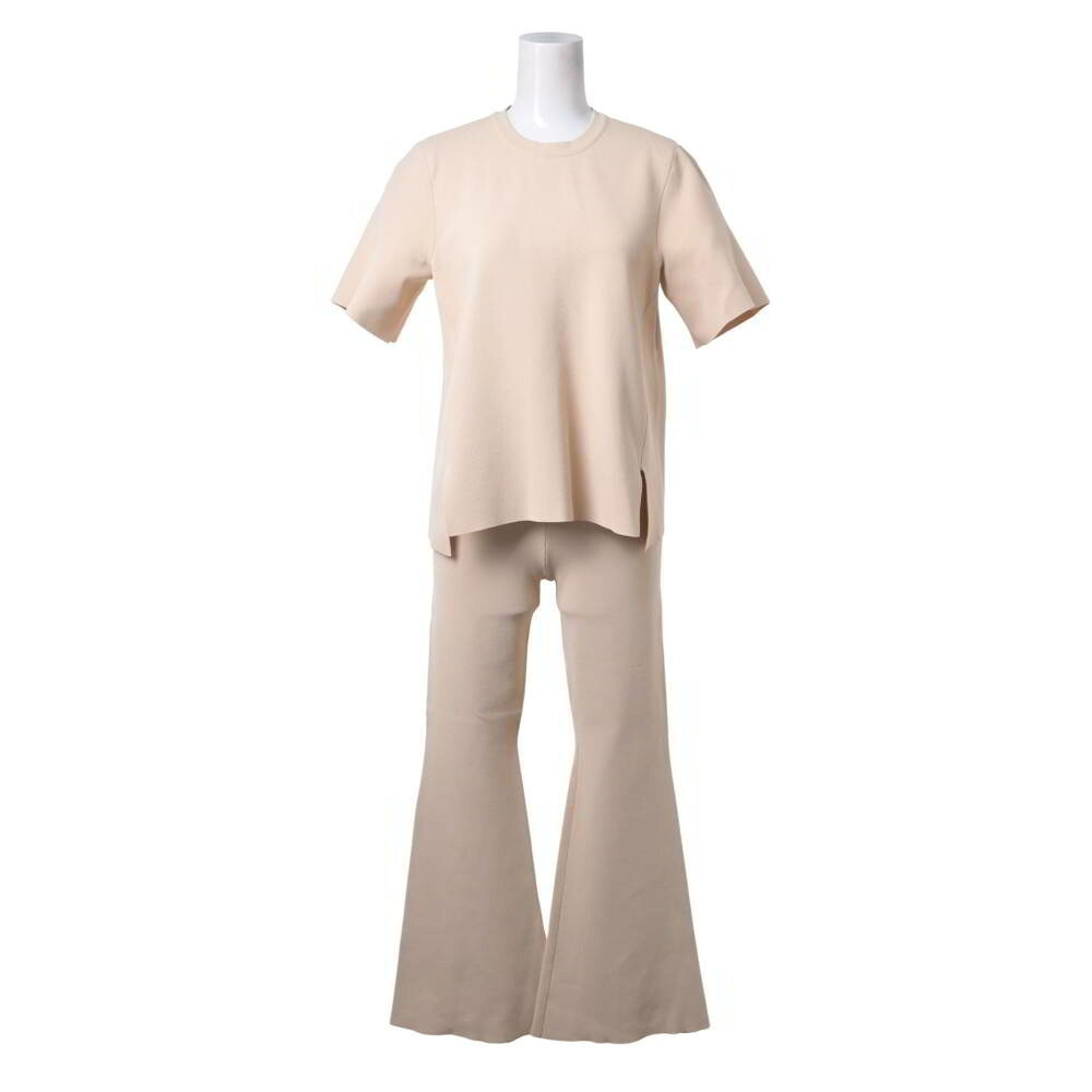 STELLA McCARTNEY ミラノリブ 編み物 セットアップ XXS/XXS ベージュ ステラマッカートニー 【中古】
