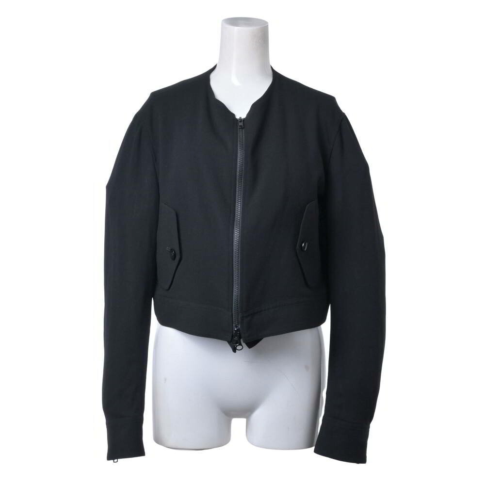 Yohji Yamamoto 毛糸 ダブルジップ 上衣 上衣 1 黒いこと ヨウジヤマモト 【中古】