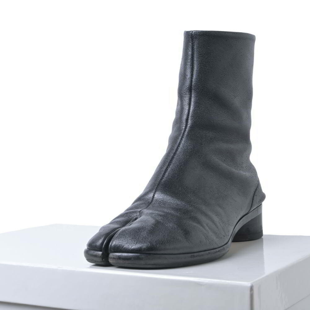 Maison Margiela なめし革 足袋 ブーツ 41 黒いこと 棲み家 マルジェラ 【中古】