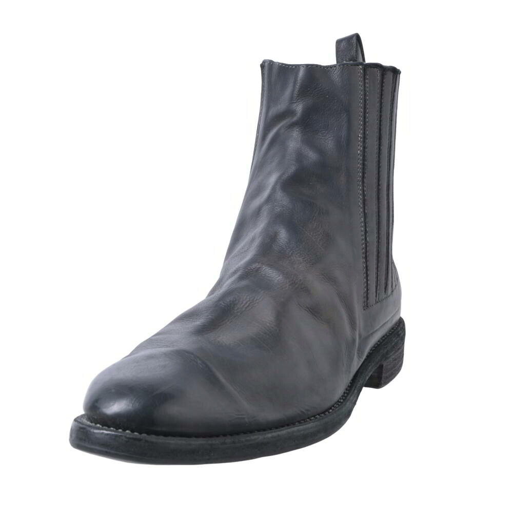 GUIDI ヴィンテージ加工 レザー チェルシー ブーツ 42 ブラック グイディ 【中古】｜CYCLE HEARTS店