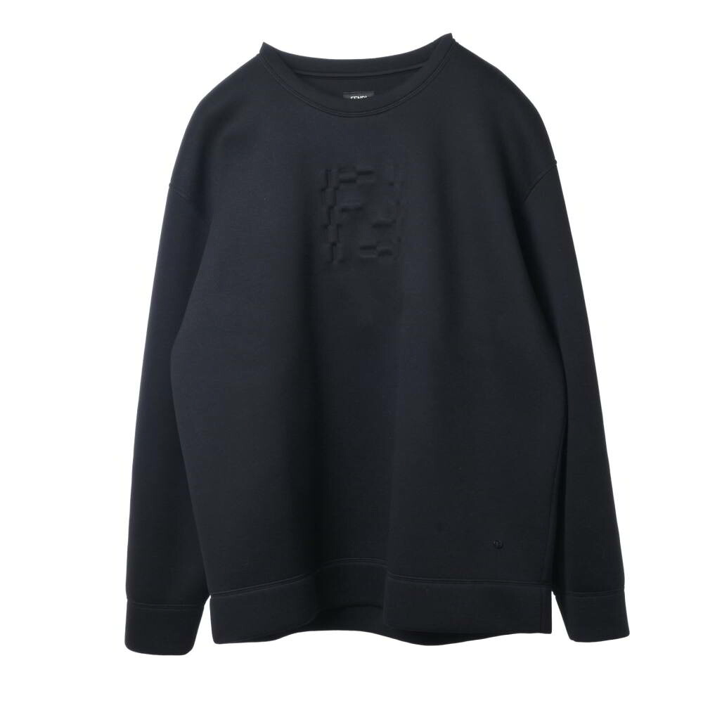 FENDI FF ロゴタイプ エン主任者 ボンディング ティーシャツ トップス XXL 黒いこと フェンディ 【中古】