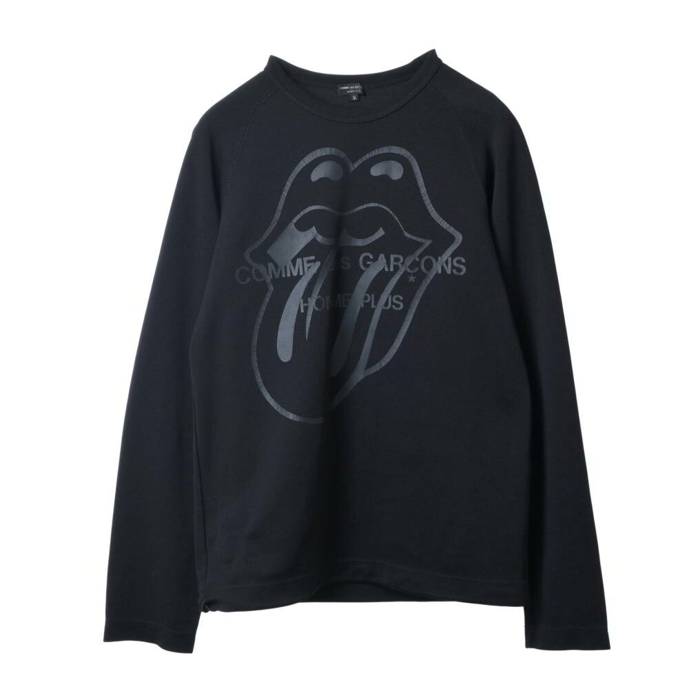 COMME des GARCONS HOMME PLUS AD2005 PP-T047 ストーンズ 刷り上げる カットソー M 黒いこと コムデ給仕 オム プリュス 【中古】