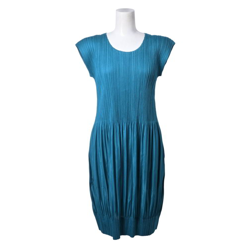 PLEATS PLEASE PP51-JT425 フラッフィープリーツ ノースリーブ ワンピース 3 ブルー プリーツプリーズ 【中古】｜CYCLE HEARTS店