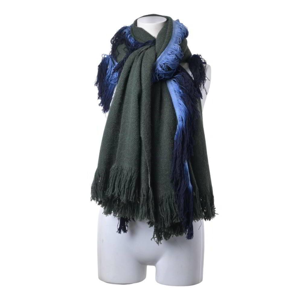 MELT Handwoven キャメル フリンジ マフラー ONE SIZE グリーン メルト 【中古】｜CYCLE HEARTS店