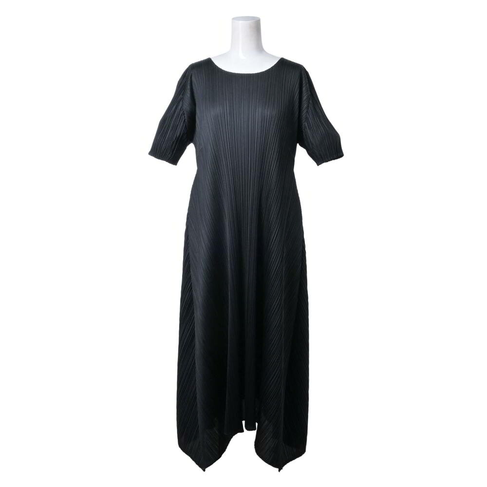 PLEATS PLEASE PP43JH433 EFFICIENT SQUARE プリーツ ロング ワンピース 3 ブラック プリーツプリーズ 【中古】｜CYCLE HEARTS店