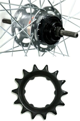 ★本日ポイント5倍★ アルミリム20x1.50 内装3段ローラーブレーキ仕様 軸長182mm 14Tギア付 28H｜サイクルランドナニワ　店