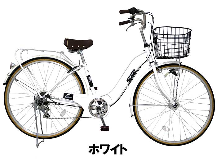 楽天市場 自転車 完成品 完成車 シティサイクル 27インチ ギア付き オートライト シマノ製 6段変速 泥除け Animato アニマト 自転車 Ms276hdr ローラーブレーキ キャリア おしゃれ 人気 通勤 通学 男性 女性 ブラック ホワイト 自転車通販spear