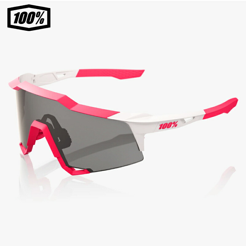 100% ワンハンドレッド SPEEDCRAFT スピードクラフト Puddy Pink White Smoke Lens サングラス｜サイクリック店