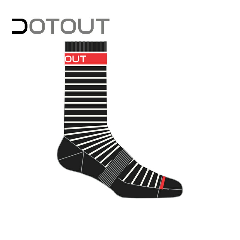 DOTOUT ドットアウト ストライプ ソックス SS A19 ブラック L-XL 39-42 スペシャルオファ